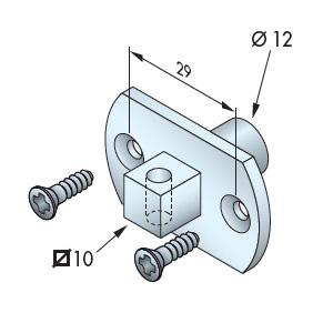 Simu Vierkantlager 10 X 10 mm | für Rohrmotoren